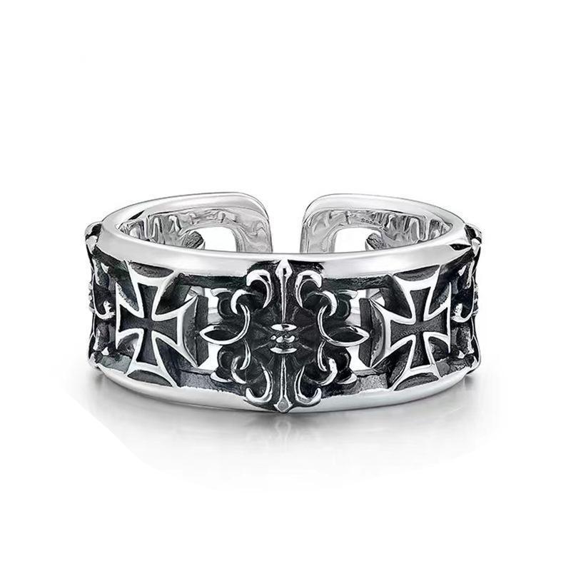 New retro cross hip-hop punk s - Chrome Hearts Ring review and price