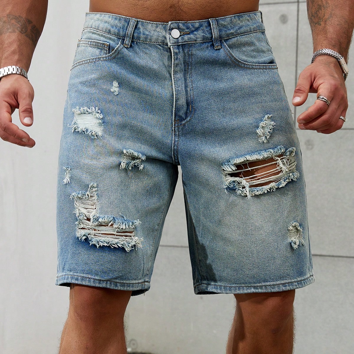 New Fashion Mens Ripped Short  - Streetwear Clothing Brand review and price