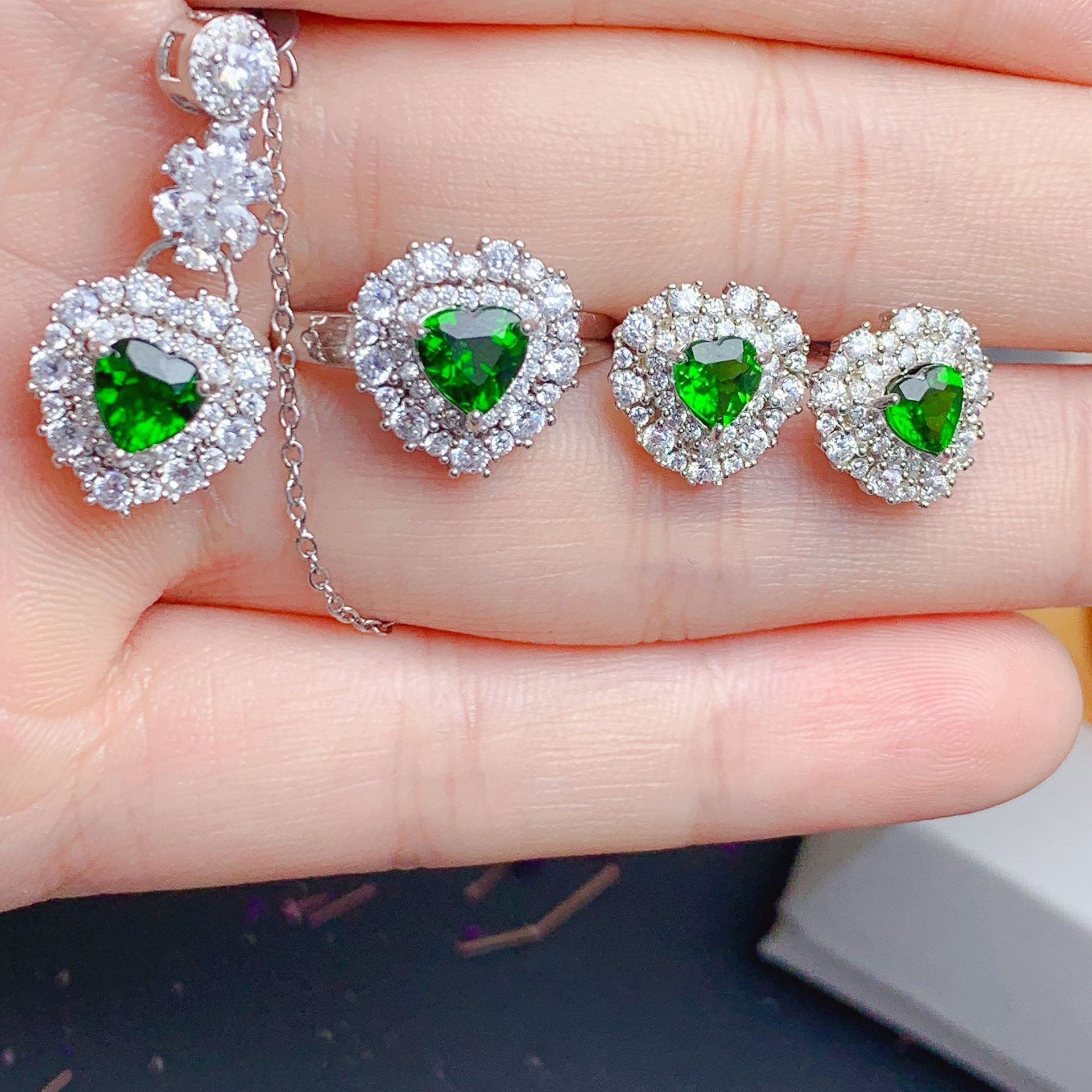 Natural Chrome Diopside Silver - Chrome Hearts Ring review and price
