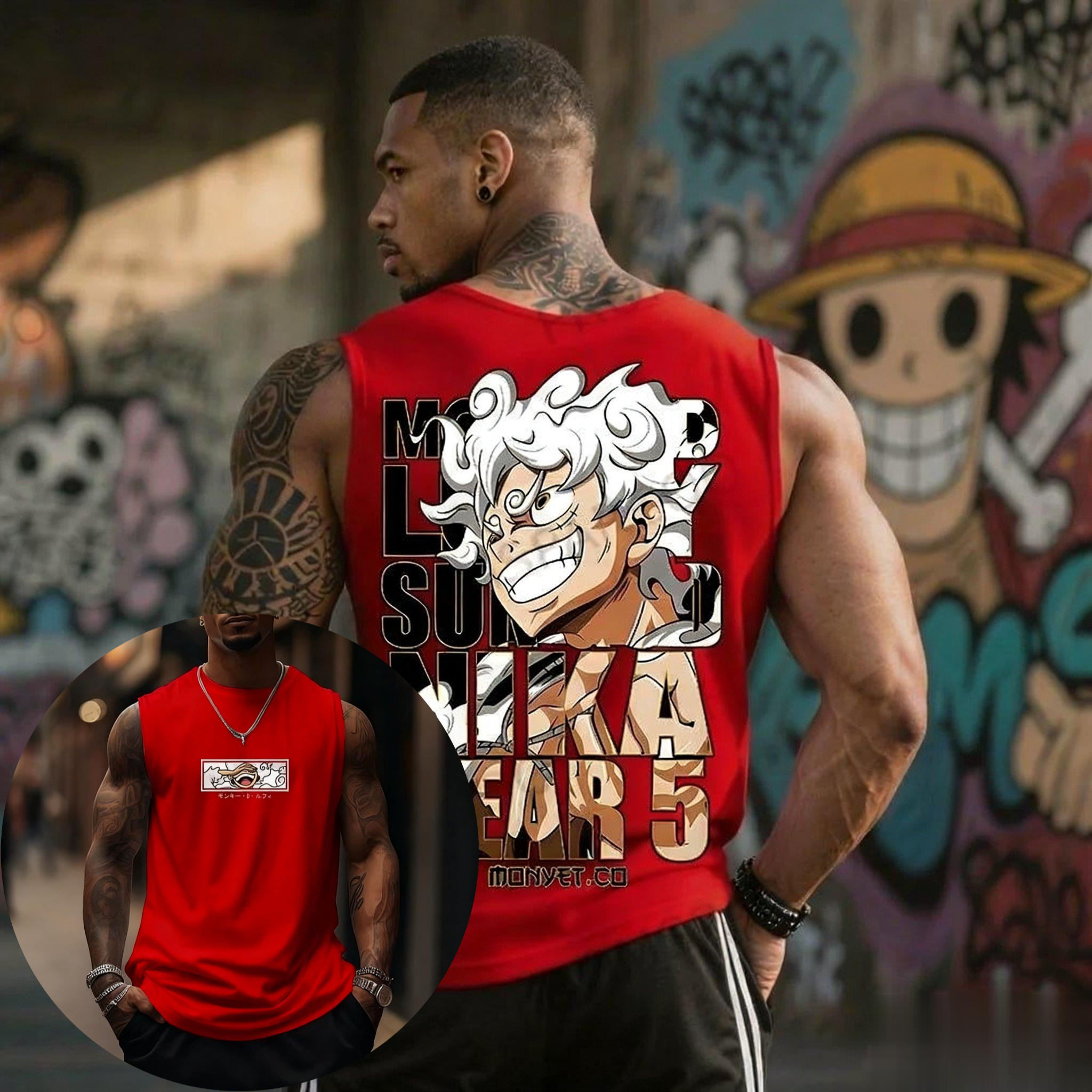 One Piece Luffy Gear 5 Tank To - Good Streetwear Brand review and price